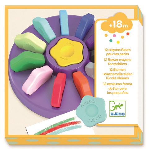 12 crayons fleurs pour les petits – Djeco 09005 – Image 2